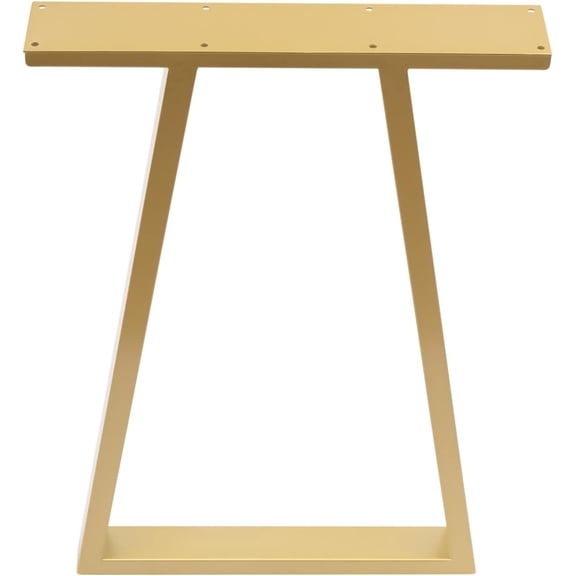 28'' H Gold Trapezoid Table Legs 2 Pack,Metal Furniture Legs for Dining Desk Coffee Office Table,Easy Attach Hardware,No Boards Included