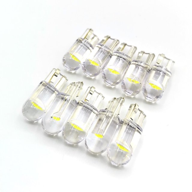 10x2021 más nuevo W5W Led T10 luz de coche COB vidrio 6000K blanco Auto automóviles matrícula lámpara domo lectura DRL bombilla estilo 12V Tan Jianjun unisex