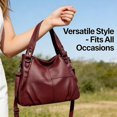 thumbnail image 7 of Sunyuer Vintage Hobo Bag for Women, Large Capacity PU Soft Leather Slouchy Tote Purse Single Shoulder Crossbody Handbag, 7 of 7