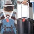 thumbnail image 5 of Square 2Pack PU Leather Christmas Cruise Luggage Tag with Privacy Cover and Name ID Tag for Travel Handbags Backpacks Luggage Tags, 5 of 6