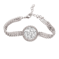 thumbnail image 1 of Hexagon Line Art Grain Illustration Pattern Tennis Chain Anklet Bracelet Diamond Jewelry, 1 of 3