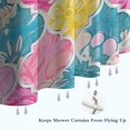 thumbnail image 6 of Multi Color Floral Checkered Pattern Shower Curtain 84"x72" ,Bathroom Decorative Shower Curtains Set with 12 Hooks,Modern Waterproof Washable Shower Curtain, 6 of 6