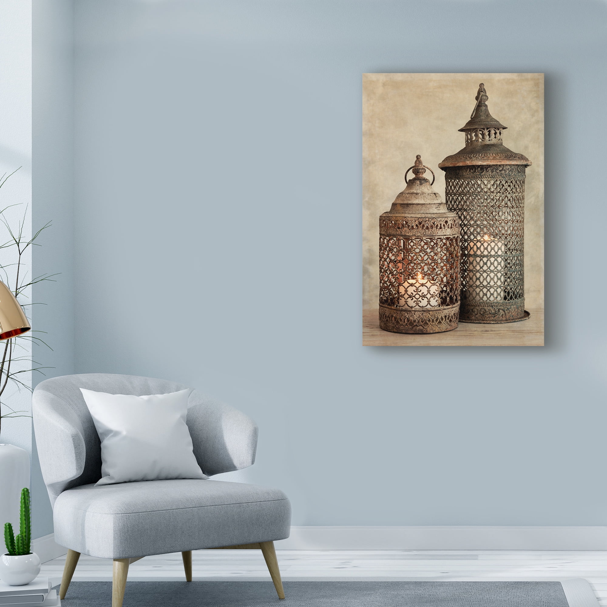 Trademark Fine Art '2 Lanterns' Canvas Art by Tom Quartermaine