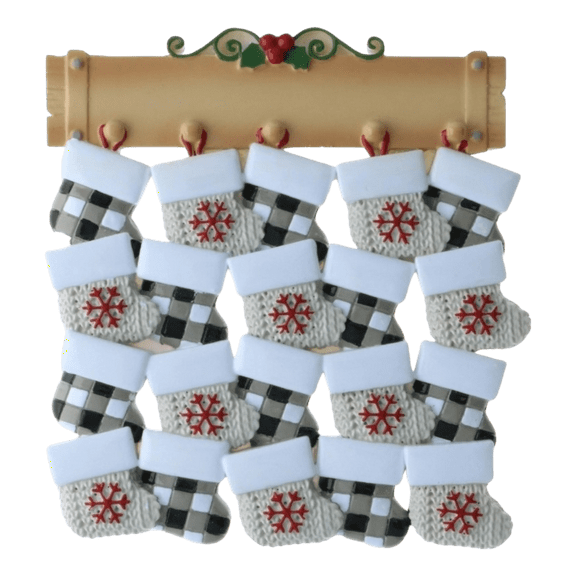 Stocking Family Up To 20 Ornament