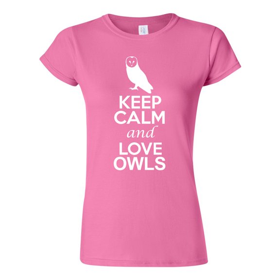 Junior Keep Calm And Love Owls Animal Bird Lover DT T-Shirt Tee