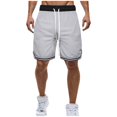 thumbnail image 2 of Domuza Workout Athletic Running Quick Dry Shorts for Man Summer Fall Straight Leg Plain Shorts Man 2026 Trendy Y2K Gray L, 2 of 4
