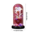 thumbnail image 3 of Valentine Decor Glass Cylinder Light Up Rose "Love" Heart Silver Glitter Flower LED Lights Desktop Carving Home Valentine's Day Gifts, 3 of 7