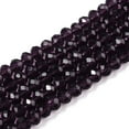 thumbnail image 1 of Glass Beads Strands Faceted Rondelle Purple 4mm Hole: 0.9mm about 113~115pcs/strand 16.14~16.34 inch(41~41.5cm), 1 of 3