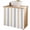 Gray Beige, variant on Grey Striped Cabinet Curtains 28"W x 51"L, Dustproof Sink Skirt Curtain for Kitchen Bathroom, Minimalist Farmhouse Stripe Adhesive Desk Skirt Privacy Curtains for Pantry Classroom Office Closet