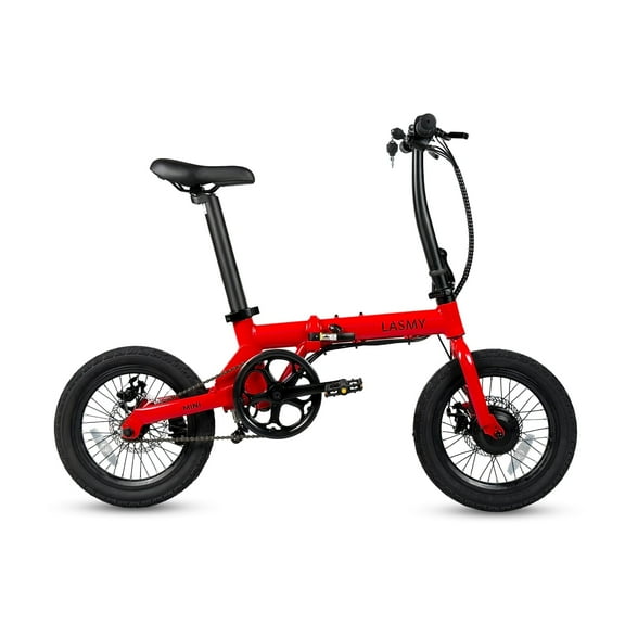 LASMY Lightweight Folding Ebike, 250W Electric Bike for Adults, 36V 6.4Ah Battery, 15–25 Mile Range, Portable Commuter Bicycle