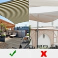 thumbnail image 6 of Yescom 2Pack 23x22FT Rectangle Sun Shade Sail UV Block Commercial Carpark Pool Camping Beach Outdoor Coffee+White, 6 of 9