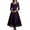 wei163-Purple, variant on IWRICH Maxi Dress for Womenfloral Lace Mesh 3/4 Sleeve Elbow Length Outfits Evening Party Wedding Guest Gown Red XL