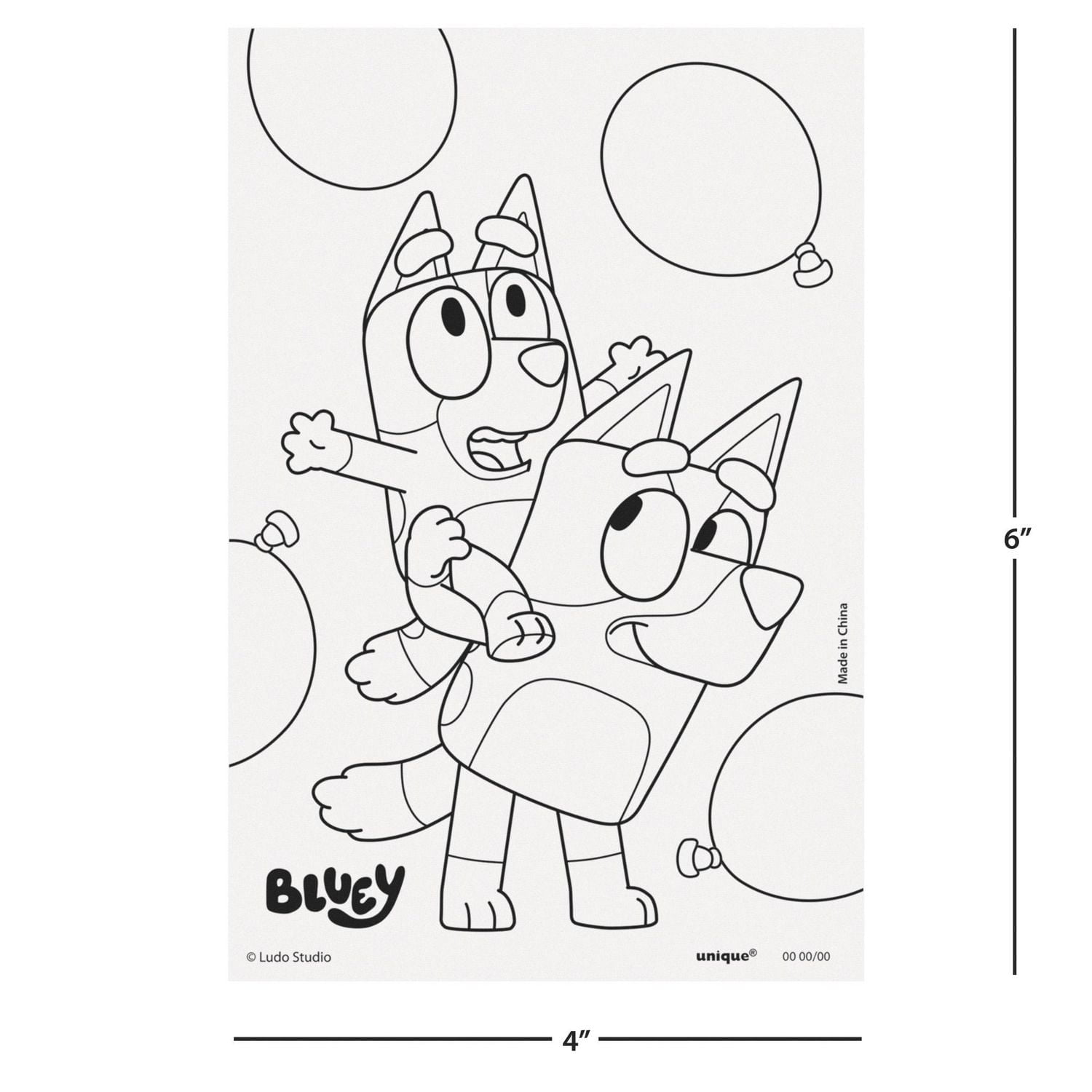 Bluey Favor Pack, 48ct, 6 favors, 8 each