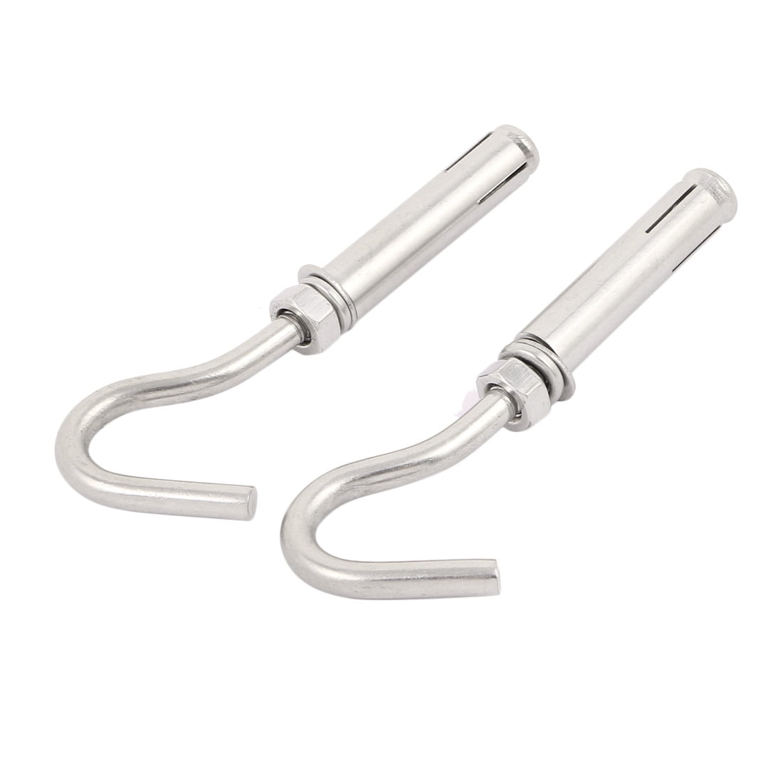 uxcell 2 Pcs Expansion Anchor Bolt Open Cup Hooks M6 Hardware Tool 