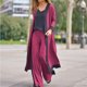 thumbnail image 2 of Conjunto de 3 piezas para mujer, chaleco suave, camiseta de manga larga, cárdigan con frente abierto para otoño, abrigo, pantalón largo de cintura alta, traje informal Wmkox8yi bvn1872, 2 of 6
