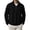 Black, variant on Men's Quarter Zip Sweatshirt Casual Long Sleeve Pullover Sweater Loose Fit Tops Outerwear White S Fashion