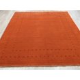 thumbnail image 5 of Handmade Wool Orange Traditional Solid Lori Baft Rug, 5 of 5