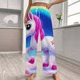 thumbnail image 2 of Magical Unicorn Rainbow Sky-1 Pajama Pants Loose Pajamas Female Breathable Home Trousers Leisure Sleeping Pants Large Size, 2 of 6