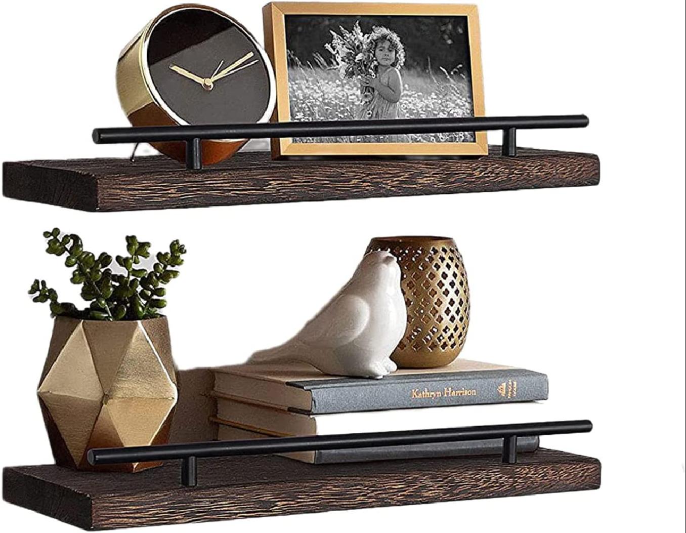Floating Shelves Dark Brown Floating Shelves for Wall Storage,Natural