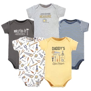 Hudson Baby Short Sleeve Bodysuits 5-Pack