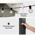 thumbnail image 4 of LAUSAINT HOME 10'x13' Outdoor Patio Gazebo, Heavy Duty Semi-Permanent Gazebo Tent with Double Roof, Mosquito Netting & Privacy Curtains, Metal Frame Backyard Canopy for Garden, Lawn, Party, White, 4 of 10