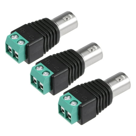 Cat5 Intercom - CAT5 to BNC Female / Q9 Connector Screw Way Free Solder 3pcs