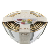 Cook with Color 6-Piece Glass Mixing Bowl Set – Nesting, Versatile & Dishwasher Safe