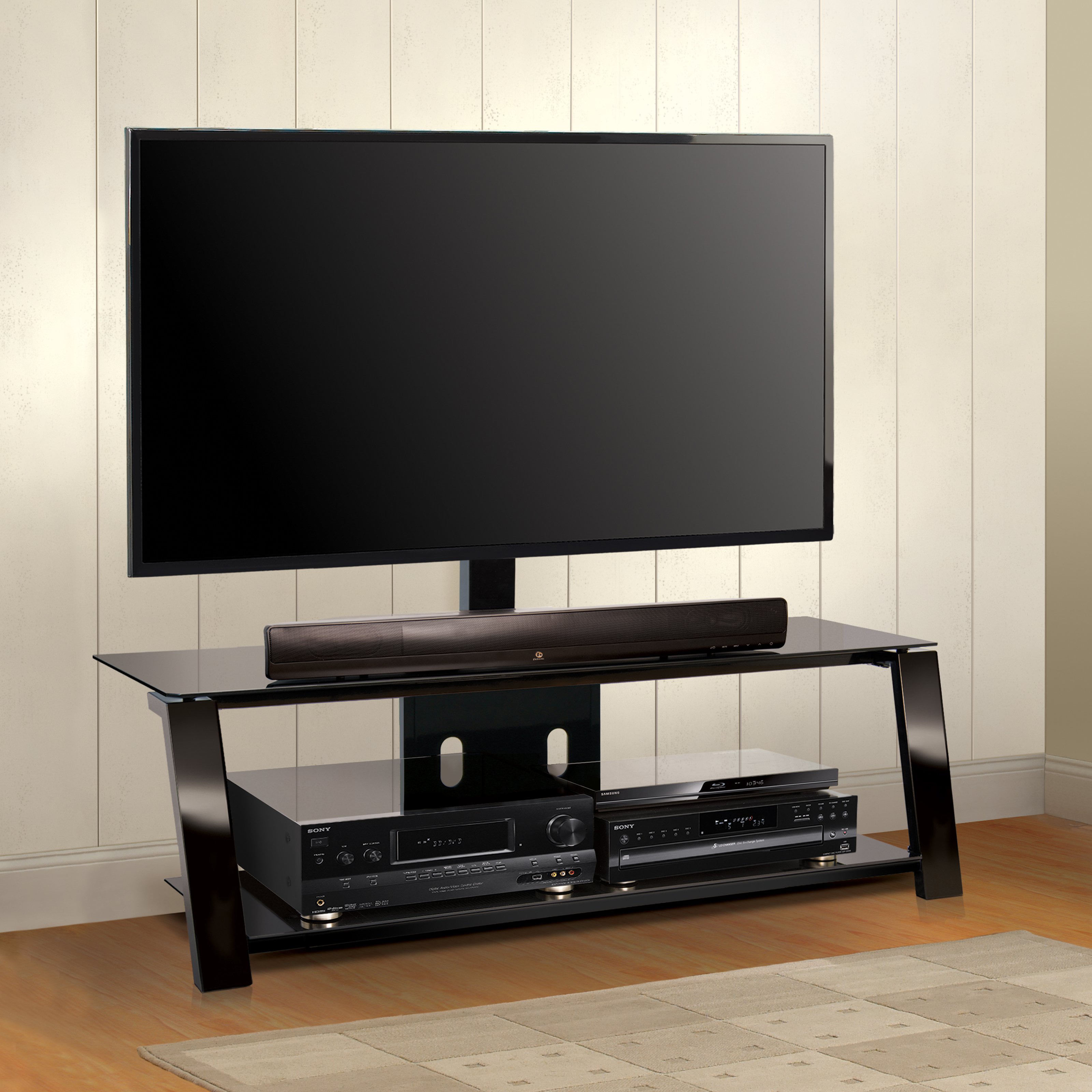 BellO Triple Play 52 in. Universal Flat Panel TV Stand ...