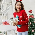 thumbnail image 4 of IFFEI Chandail de Noël Laid pour Femmes Imprimé Original Col Rond Festival, 4 of 6