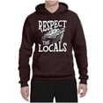 thumbnail image 2 of Wild Bobby Respect The Locals Save Our Oceans Turtle Animal Lover Unisex Graphic Hoodie Sweatshirt, Brown, Medium, 2 of 6