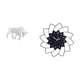thumbnail image 5 of Adorno de estatua de toro, encantadora pieza de colección, moderna escultura de toro de resina, figura abstracta, reloj colgante con forma de flor, re, 5 of 8