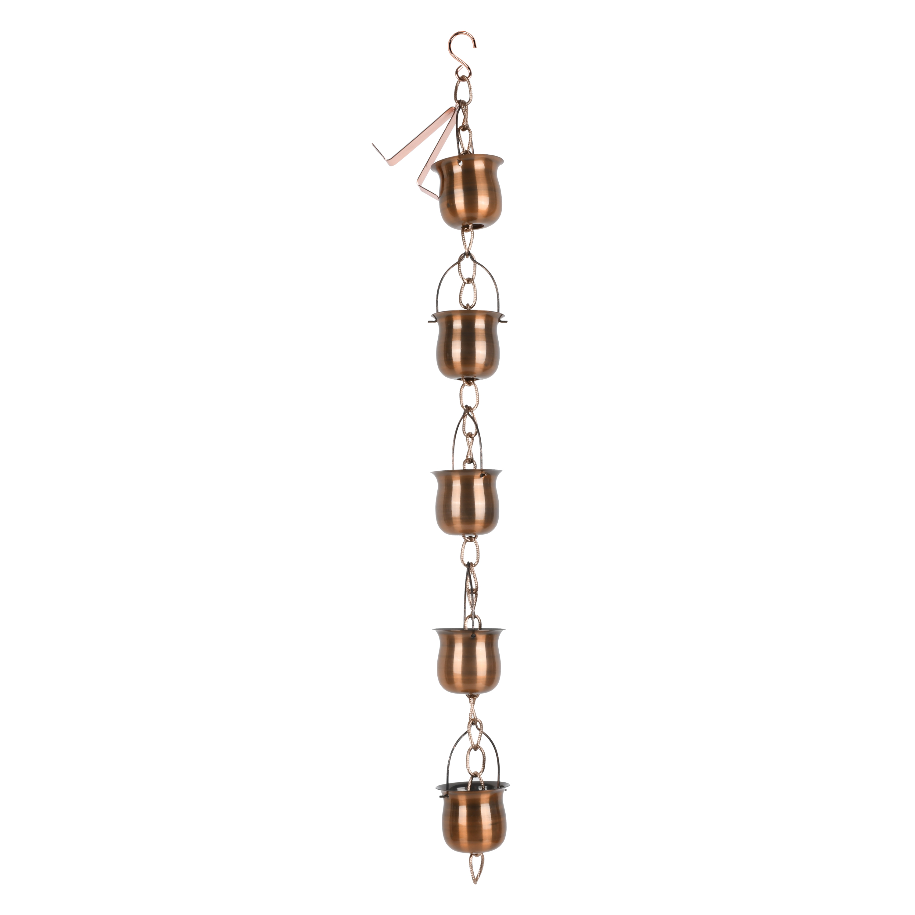 Mainstays Outdoor 29" Metal Weathered Copper Rain Chain