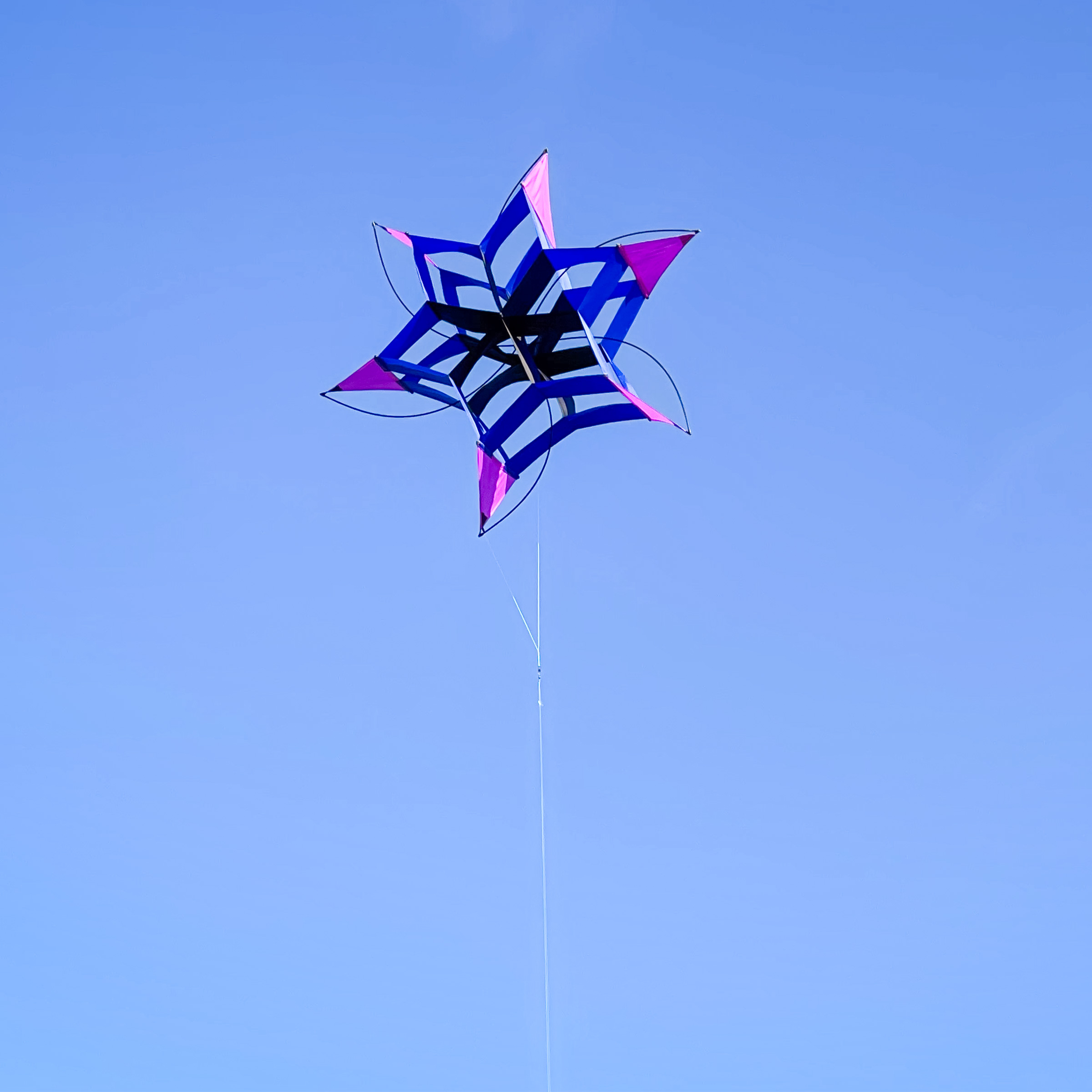 In the Breeze 3391 — Shadow Cosmic Hex Kite — Colorful, Easy-Flying Cellular Kite; Kite Line Included