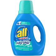 all Laundry Detergent Liquid, Odor Lifter, Tackles Tough Odors For Sporty Families, 36 Ounce, 20 Loads