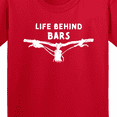 thumbnail image 4 of Inktastic Life Behind Bars Mountain Bike Youth T-Shirt, 4 of 5