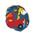 thumbnail image 2 of Kdxio Vehicles Cartoon with Funny Drivers Print Shower Cap for Women,Elastic and Reusable,Double Waterproof Layers Bathing Hat, 2 of 9