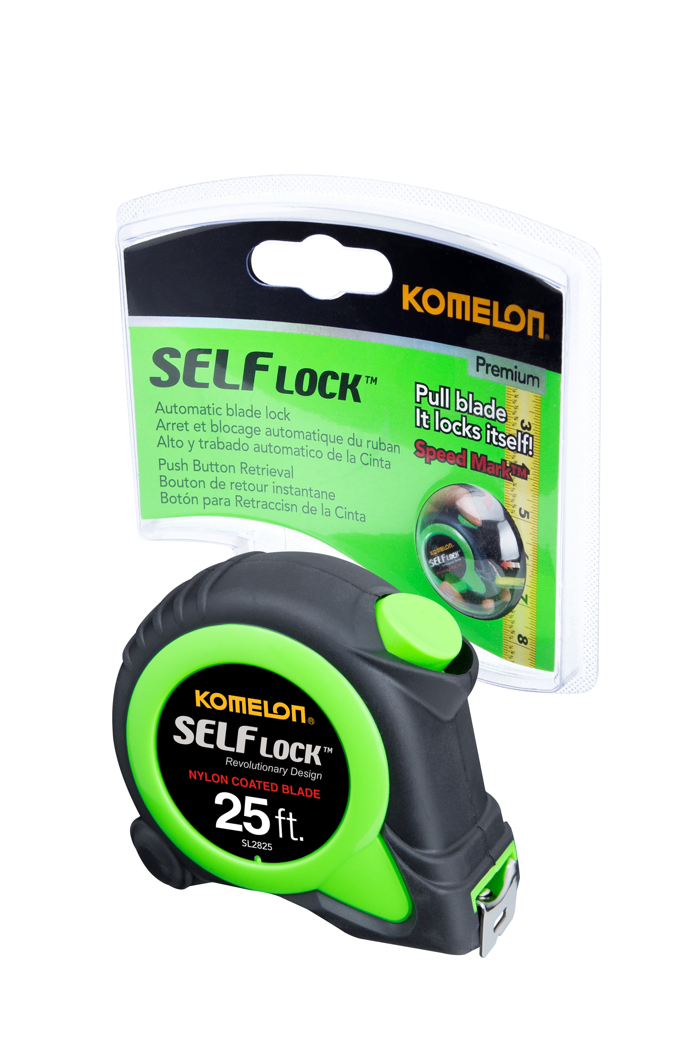 Komelon SL2825 Self Lock 25-Foot Power Tape