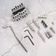 thumbnail image 3 of Sistema de puente trémolo Jadeshay Accesorios dobles para instrumentos musicales Metal Plata cromada, 3 of 8