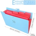 thumbnail image 1 of Expanding File Folders Pockets Letter Size/A4 Paper Accordion Document Organizer for School Office, 2 Pack, 1 of 4