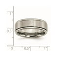 thumbnail image 6 of Chisel Titanium Brushed Center 8mm Ridged Edge Band, 6 of 7