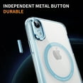 thumbnail image 3 of Magnetic for iPhone XR Case, [Fit for MagSafe] [Never Yellowing] [Military Grade Rugged Durable Protection] Back Slim Clear Wireless Charging Shockproof Premium Phone Case,Blue, 3 of 7