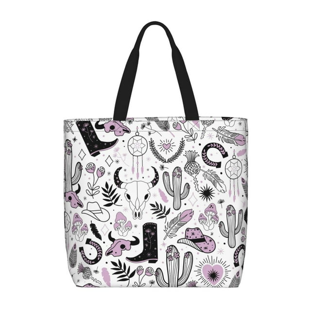 Balery Cowboy Bolsa de Mano para Mujeres con Cremallera, Bolsa de Gimnasio con Compartimentos, Bolsa para Laptop, Bolsa para Trabajo