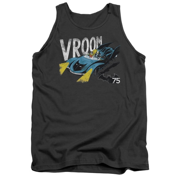 Batman Vroom Adult Tank Top-Charcoal