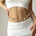 thumbnail image 2 of Ocean Style Waist Necklace Shell Starfish Pearl Chain Conch Body Chain Beach Accessories, 2 of 5