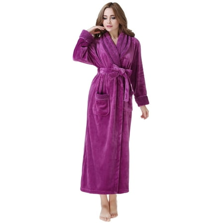 

Richie House Women s Plush Soft Warm Fleece Bathrobe RH1591