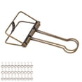 thumbnail image 1 of Wire Binder Clips, 30Pcs Paper Clamps Simple Style  For Tickets Black,Bronze,Purple Bronze, 1 of 8