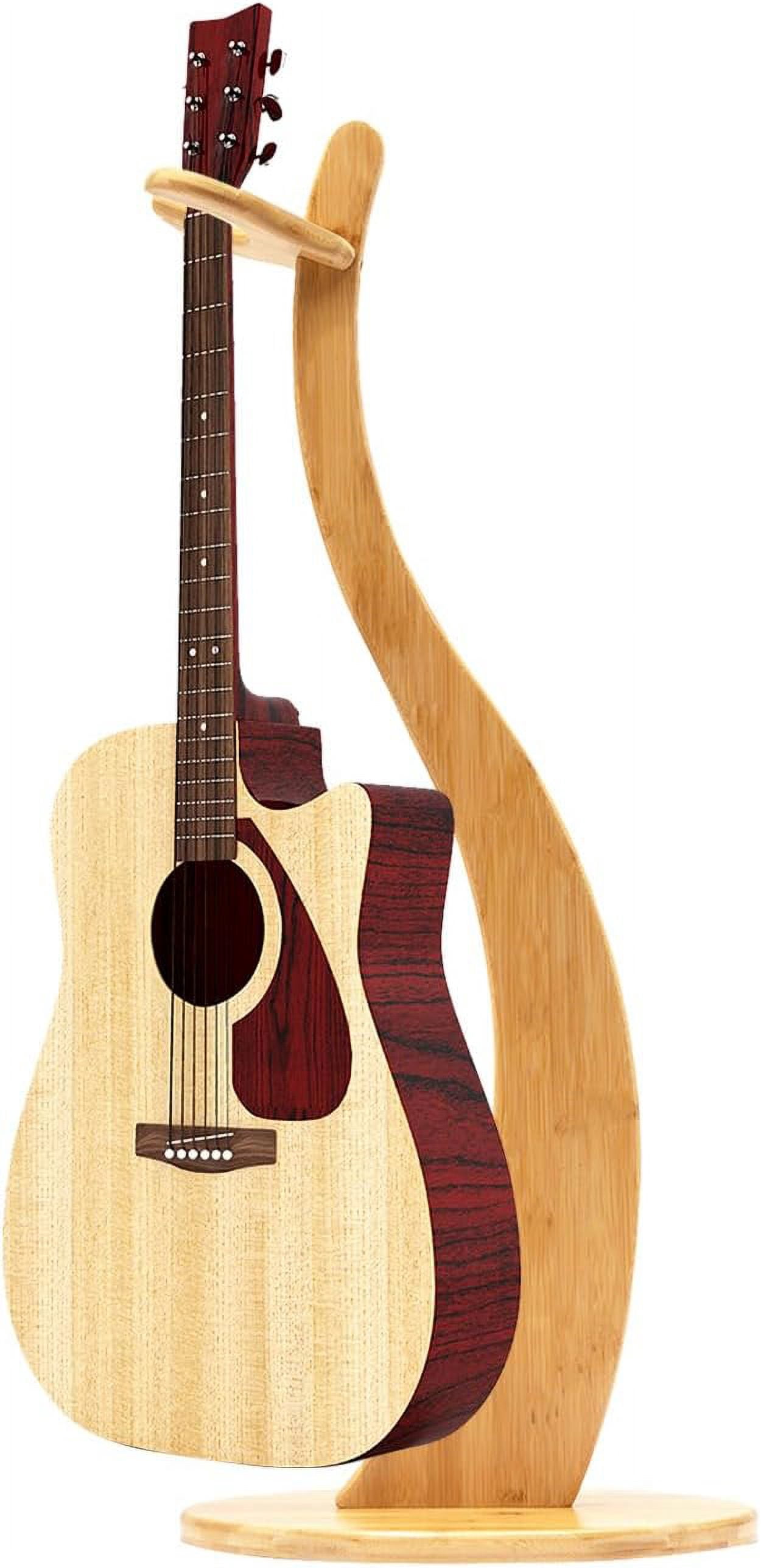 Guitar Stand Premium Bamboo Guitar Display Floor Stand For Different Guitars Bass And Other Small Musical Instruments-Height Of 40.55 Inches
