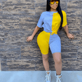 thumbnail image 3 of Akmipoem 2 Piece Women Outfits Tracksuit Color Block Tunic Top Activewear Workout Leisure Sets, 3 of 5