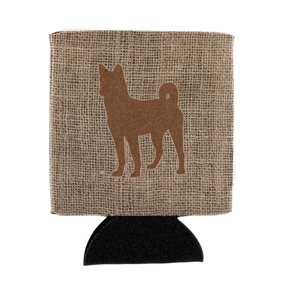 Basenji Burlap and Brown BB1110 Can or Bottle Hugger