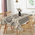 thumbnail image 5 of RisChhery Black Mandala Floral Rectangle Tablecloth,Waterproof Stain Resistant Table Cover for Dining Kitchen,60x102 inch, 5 of 6